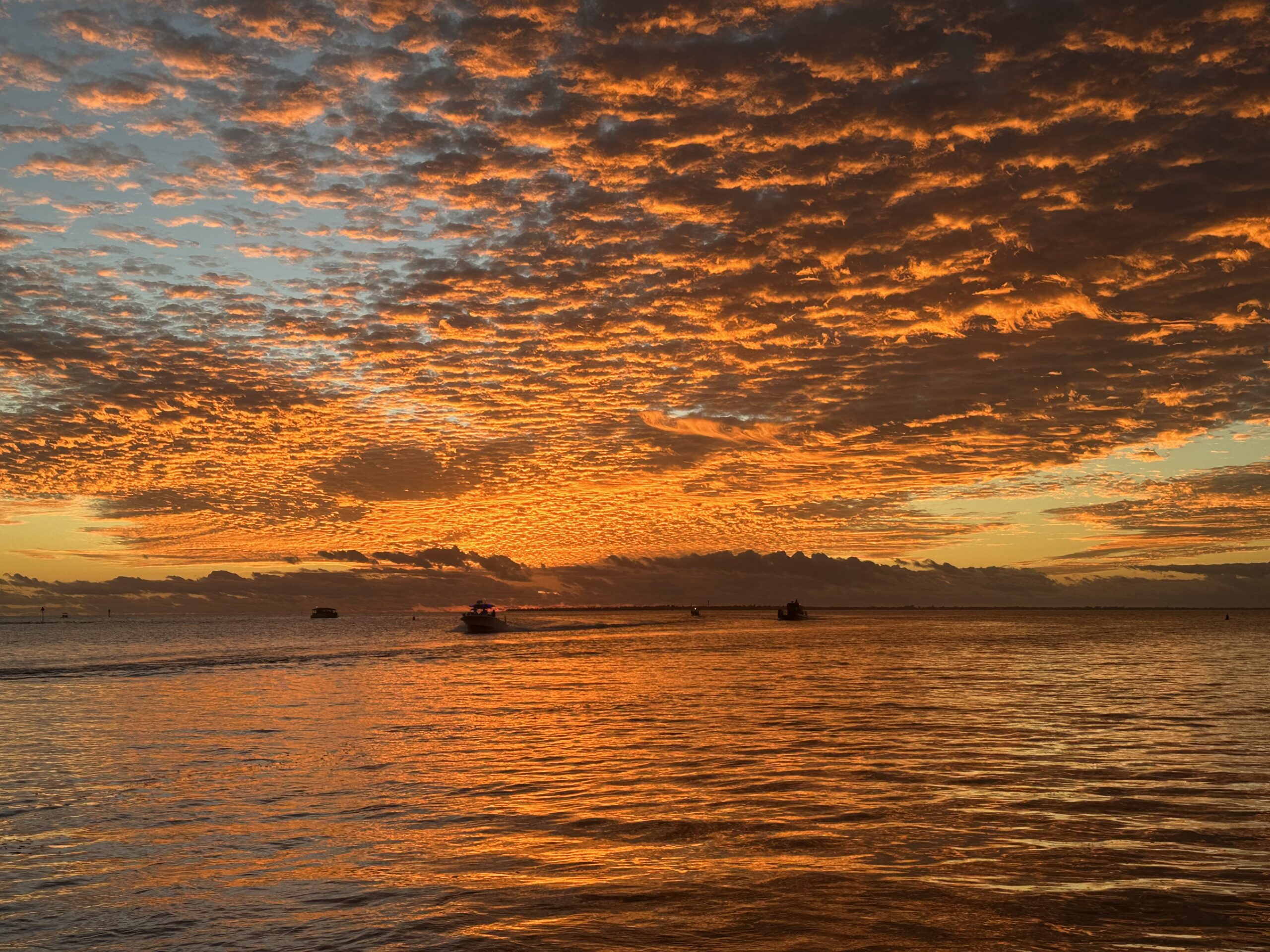 Sunset at Fort Myers Beach from the Big Tiki Tours boat