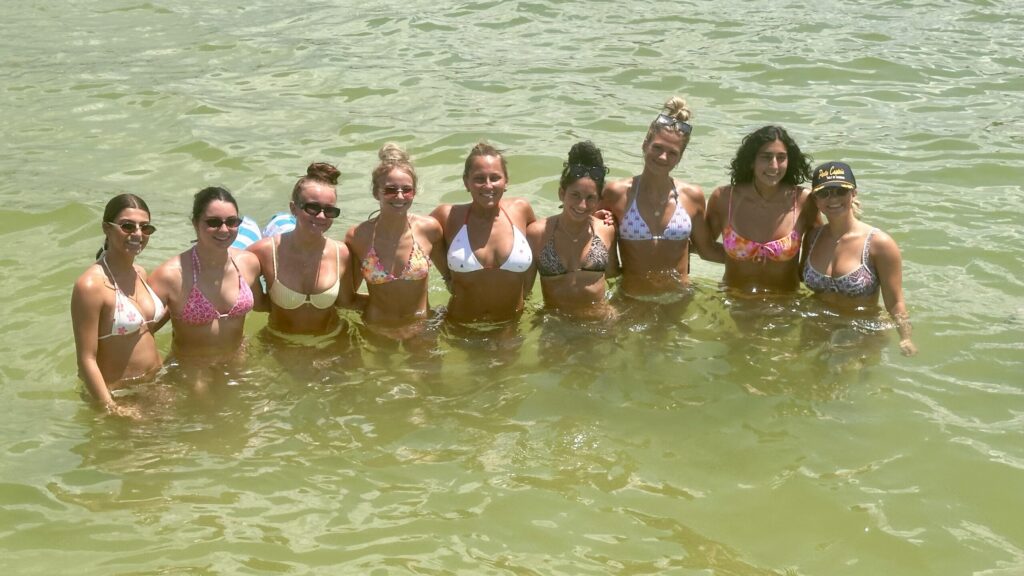 Guests enjoying the sandbar near Fort Myers Beach